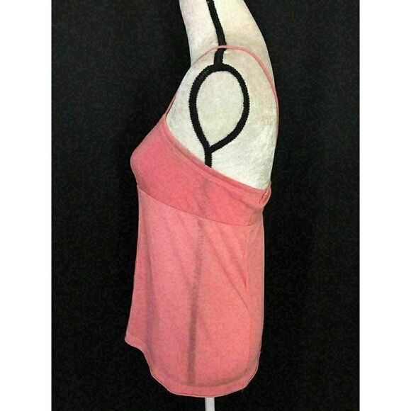 Free People Beach Womens Solid Pink Spaghetti Strap Tank Top Cami Cotton Medium - Picture 3 of 6